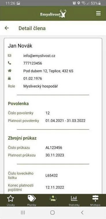 Detail člena