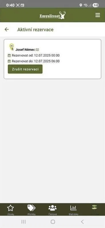 Aktivní rezervace