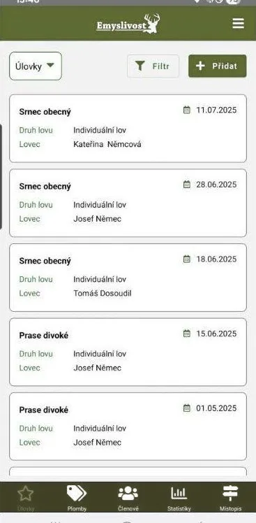 Mobilní aplikace: přehled úlovků