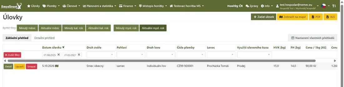 Úlovek je v evidenci i v Mysl 8