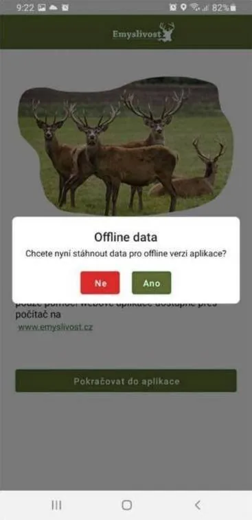 Výzva ke stažení off-line dat